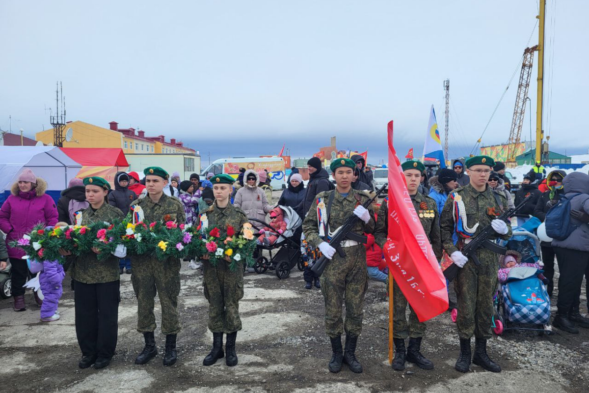 На Чукотке юнармейцы отряда «Факел» приняли участие «Победа – одна на всех»